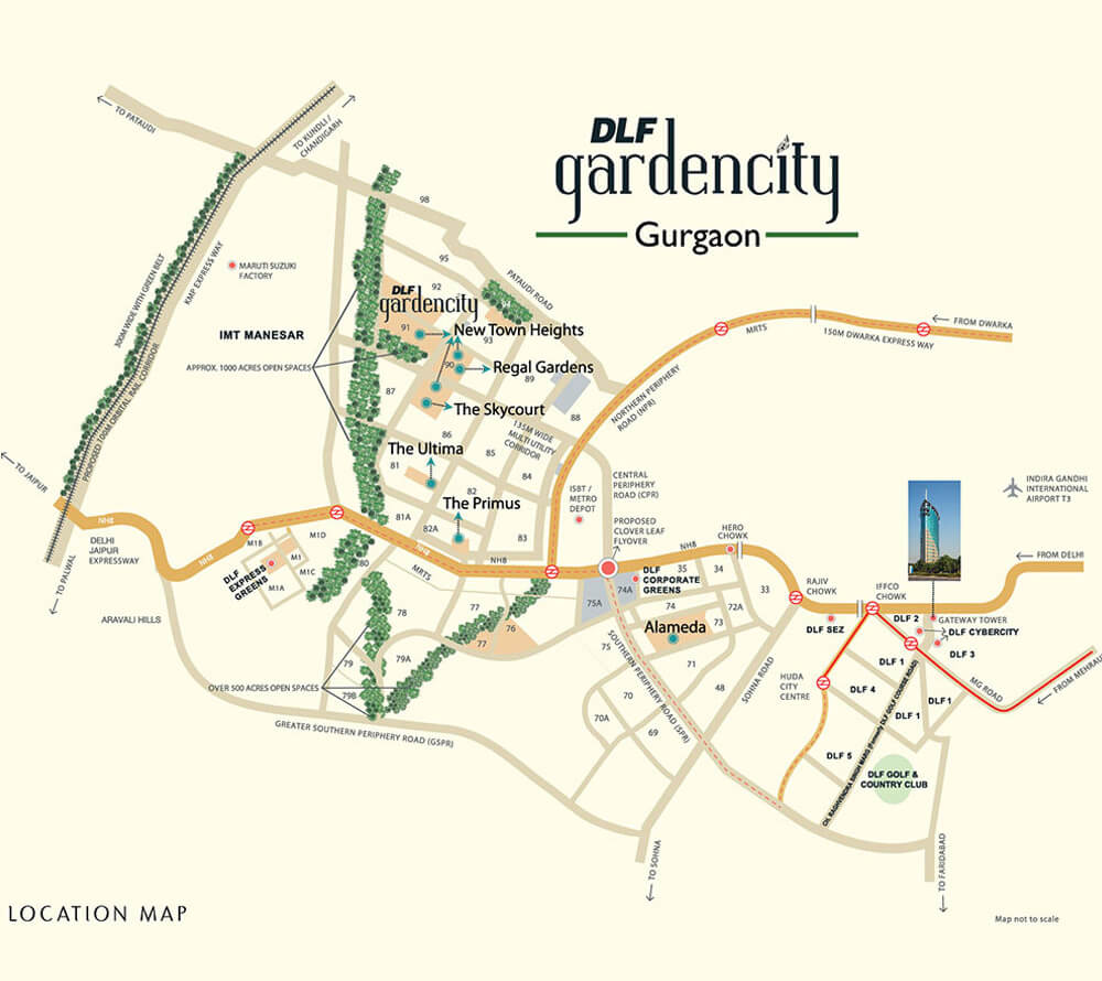 dlf garden city location map